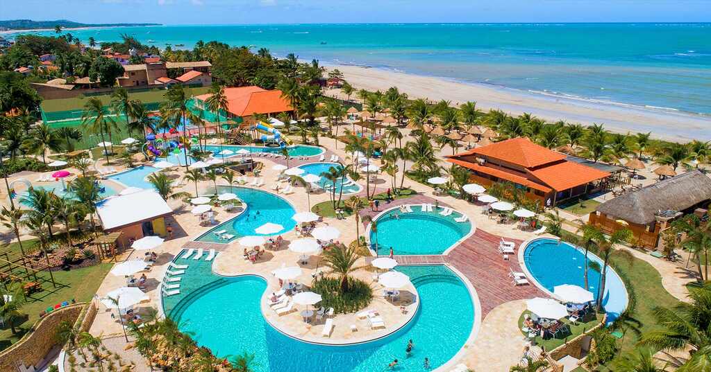 área de lazer de um dos resorts all inclusive no Brasil